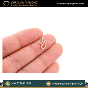 Pendentif en diamant naturel en or 14K Bijoux de mode Mariage Fiançailles VS 0.2 TCW Peintre Lettre E Style Hip Hop Charme en argent - Product Image 5