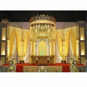 Grosse Couronne de Cérémonie de Mariage Indien Mandap Dst Exportations Tendance Kit Mandap Léger Meilleur Style Auvent Doré Mandapam USA - Product Image 1