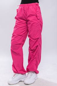 กางเกงคาร์โก้ใส่ได้ทั้งชายหญิงทรงหลวมกางเกงมีกระเป๋าหูรูดสีทึบแนวสตรีทสวมใส่สบายเอวสูง - Product Image 5