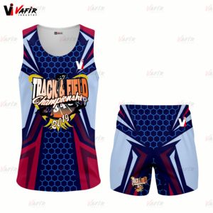 Juegos de uniformes de campo de pista ligeros transpirables con logotipo personalizado para jugadores de equipo de correr de calentamiento de verano unisex sublimación digital - Product Image 6