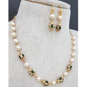 Trendy Premium Quality <b>Gold</b> Finish Antique <b>Necklace</b> <b>Set</b> With <b>Earrings</b> for Engagement Wedding For Women <b>And</b> Girls - Product Image 1
