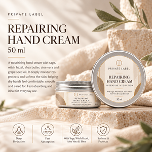 Crème réparatrice pour les mains en marque propre 50ml |   Soins hydratants pour peaux sèches |   Fabricant OEM Espagne - Product Image 2