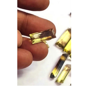 43 piezas de cuarzo limón de color biológico natural de 15mm a 25mm corte Baguette 348 Ct lote Iroc ventas limón Topacio faceta piedras preciosas US $161 todos - Product Image 3