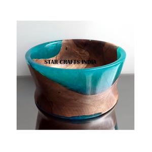 Grand plat de service de qualité alimentaire africain Bol rond Bols extra larges Bol de service en bois tissé avec motif sculpté - Product Image 1