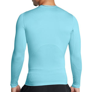 เสื้อรัดรูปโลโก้สำหรับผู้ชายและพิมพ์ลายผ้าถักลายสีทึบ - Product Image 5