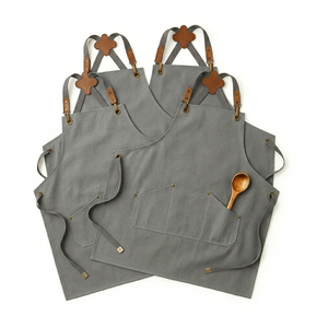Fashion Design Kitchen <b>Apron</b> Cotton Canvas <b>Work</b> Baker <b>Apron</b> with Adjustable Strap - Product Image 5