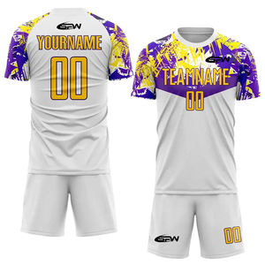 Maillot de football de haute qualité 100% polyester respirant à séchage rapide Logo personnalisé Vente en gros Vêtements de football d'entraînement Sublimation Sports - Product Image 1