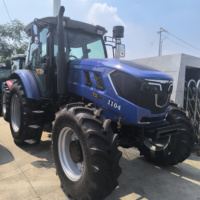 Tracteur agricole 4x4 de 110 CV à cabine, avec chargeur frontal et moteur diesel Weichai - Haute productivité - Vente chaude