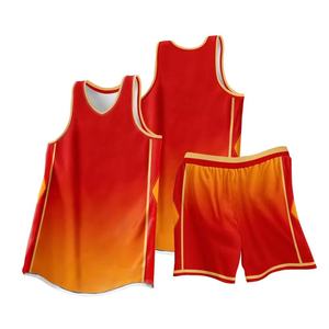 Conjunto de entrenamiento de baloncesto de verano personalizado de talla XS Camisa seca transpirable y pantalones cortos Técnicas impresas Tallas grandes incluidas - Product Image 1