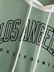 เสื้อมีฮู้ดแบบสวมหัวสำหรับผู้หญิงเสื้อมีฮู้ดลายบล็อกสีปรับแต่งได้ทุกรูปแบบ - Product Image 6