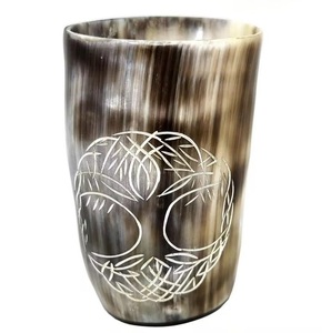 Vaso de Chupito de Cuerno Animal Hecho a Mano en India, Ecológico, Copa Vikinga Pulida Premium para Cócteles y Vino - Product Image 4