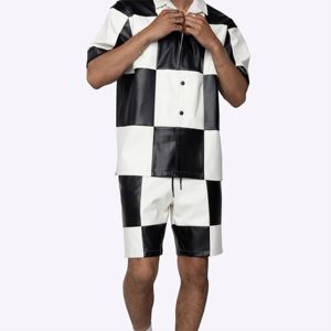 Short à carreaux pour hommes à la mode-Short à carreaux doux, confortable et tendance pour la plage et les vêtements décontractés - Product Image 1