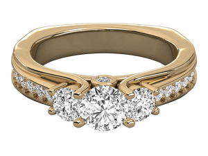 Anillos de Compromiso Clásicos con Diamantes Cultivados en Laboratorio con Certificación IGI, Chapados en Oro de 14K, Color E - Product Image 4