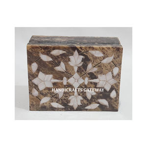 Caja de joyería de esteatita con incrustaciones de nácar blanco de mejor diseño único, artículo artesanal con forma de rectángulo utilizado para regalo de boda - Product Image 3