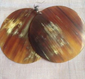 100% boucles d'oreilles corne de qualité supérieure bijoux par glowin fashion - Product Image 2