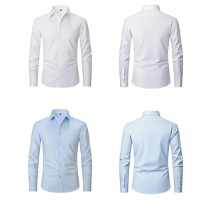 Nouveau design élégant chemises à manches longues de haute qualité 100% coton chemises simples personnalisé décontracté en gros chemises pour hommes - Product Image 5