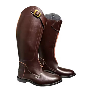 Botas de cuero para montar a caballo de calidad superior con diseño de tendencia superior Botas de cuero para montar a caballo hechas por fabricante profesional - Product Image 5