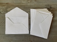 Vente en gros d'enveloppes en coton faites à la main 150 GSM avec bords retroussés pour invitation, célébration, cartes de remerciement, utilisation d'une enveloppe cadeau
