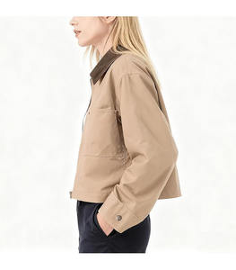 Veste d'hiver décontractée pour femme, respirante, tissée, avec coutures robustes, finition lisse, confortable pour le quotidien, col roulé uni - Product Image 6