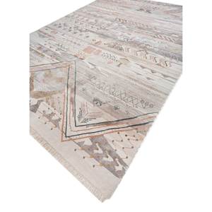 Alfombra Freedom Manchaha de Lana y Seda de Bambú Anudada a Mano, Color Blanco Antiguo/Blanco, Diseño Geométrico Rectangular, para Sala de Estar, Grosor de 7-8 mm, 9x12 - Product Image 2