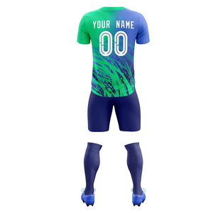 Uniformes de fútbol con impresión por sublimación completa OEM para hombre, diseño personalizado con logotipo y nombre para camisetas de fútbol de entrenamiento Francia - Product Image 2
