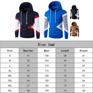 Sweats à capuche multicolores de haute qualité pour hommes adultes, manches longues, vêtements chauds d'hiver, manches longues, sweats à capuche slim fit pour garçons - Product Image 5