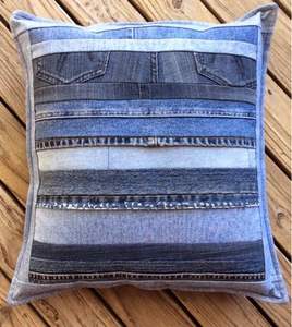 หมอนอิงผ้ายีนส์คุณภาพสูงแฟชั่นลำลองแนววินเทจผ้า100% 300g Champ King - Product Image 1