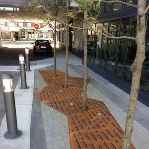 Moderna copertura di albero in metallo grata in acciaio per albero perimetrale in acciaio Corten Grate prezzo