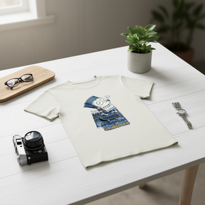 T-shirt Unisex 100% Cotone 210GSM Vestibilità Casual Oversize Stampa DTG Logo Frontale Abbigliamento Compresso - Product Image 3