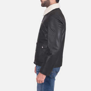 Veste d'hiver pour hommes Top Design avec col montant manches longues 100% cuir de haute qualité personnalisable prix raisonnable - Product Image 6