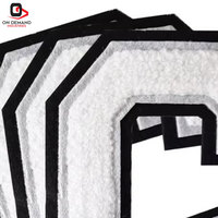 Écussons universitaires durables, appliques en tissu brodées personnalisées, design de lettres sur mesure pour vestes, vêtements et mode de détail