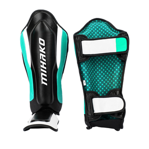 Espinilleras de cuero de microfibra de alta calidad, artes marciales, entrenamiento de kick boxing, espinilleras personalizadas de alta resistencia, equipo de protección - Product Image 4