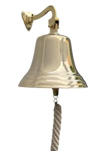 Cloche de bateau en laiton massif fait à la main cloche nautique décor à la maison couleur or décoration cadeaux pour la maison hôtel article décoratif - Product Image 5