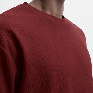 Pantalones cortos para correr informales cómodos para todos los días para hombres 360 gramos de algodón puro transpirable camiseta de verano conjuntos al por mayor - Product Image 4