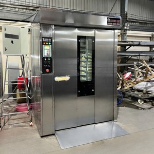 Express 32Tray Rotary Oven Electric Gas Diesel With Trolley Commercial Baguette Baking Oven PE Wood Pallet Vietnam Manufacturer - Product Image 5