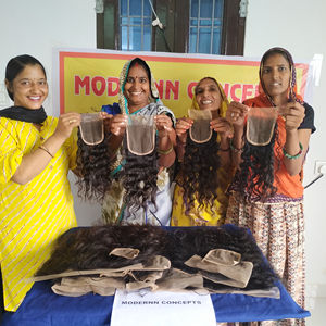 100% pas cher indien brut non transformé vison vierge naturel 5*5 fermeture cheveux bouclés tissage paquet en gros Extensions de cheveux humains - Product Image 4