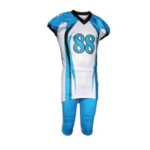 Maillot de football américain personnalisé avec nom d'équipe, uniforme de haute qualité, 100% polyester, manches courtes, vente en gros - Product Image 2