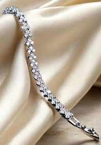 Moissanite Diamond Bracelet , Tennis Bracelet Regalo de plata esterlina 925 para ella - Product Image 2