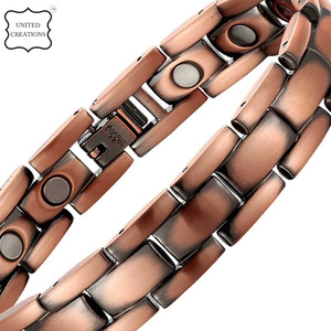 Brazalete de moda de cobre puro hecho a mano indio más vendido con imán El mejor accesorio de moda de su clase - Product Image 4