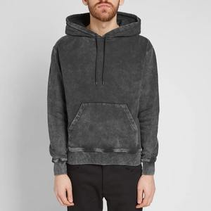 Sweat à capuche pour homme en denim délavé, lourd, uni, couleur unie, sweat à capuche pour homme en denim délavé - Product Image 2