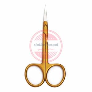 Tijeras curvas para cutículas, tijeras de manicura de acero inoxidable, tijeras curvas rectas extra puntiagudas - Product Image 4