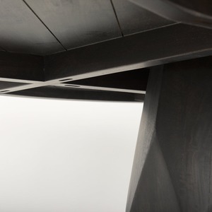 Mesa de comedor superior y base de madera negra más vendida para actualización de comedor elegante y duradera perfecta para uso diario con estilo - Product Image 6