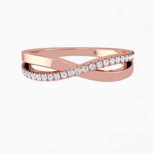 Bague en diamant plaqué or géométrique pour femme Design élégant certifié IGI pour bague de fiançailles Prix raisonnable - Product Image 4