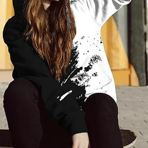 เสื้อฮู้ดผ้าฟลีซผ้าฝ้าย100% สำหรับผู้ชายเสื้อแบบไม่มีซับในอบอุ่นมีสไตล์ผ้าถักใส่สบายสำหรับฤดูหนาว - Product Image 5