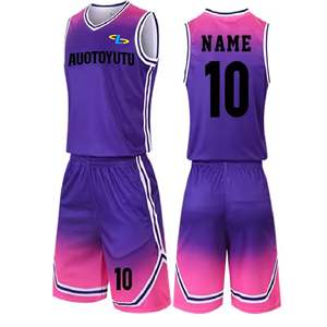 Tenues de basket-ball professionnelles, ensembles de tenues de basket-ball personnalisées en sublimation intégrale pour la vente en gros - Product Image 3