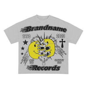 T-shirt vintage surdimensionné pour hommes, délavé à l'acide, personnalisé, épaule tombante en coton microfibre, tricoté lourd et épais - Product Image 2