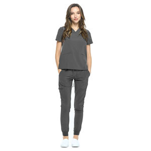 Personalizado elástico de secado rápido mujeres Hospital Dental quirófano enfermera uniforme conjunto trajes Pantalones rectos conjuntos de uniformes - Product Image 4