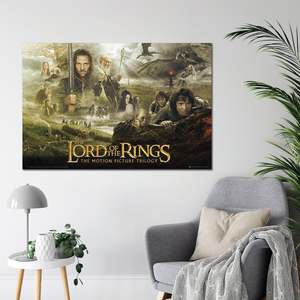 Modern Lord of the Rings Trilogy <b>Poster</b> Black <b>Frame</b> Wall Decor Paper Art - Product Image 2