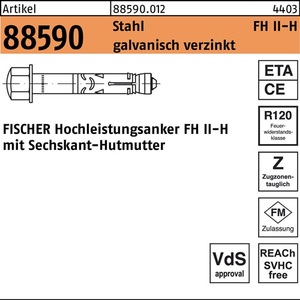 เหล็กยึดประสิทธิภาพสูง R 88590 FH II 15/25 H แพ็ค 25 ชิ้น โดย Fischer - Product Image 1