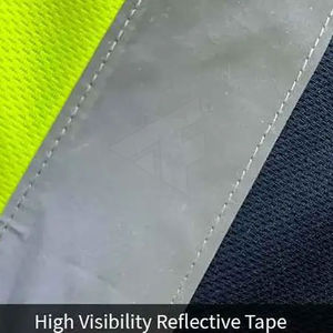 Uniforme de Trabajo de Manga Corta de Alta Visibilidad con Logotipo Personalizado, Tejido de Punto Sólido Reflectante y Transpirable para Camisas - Product Image 2